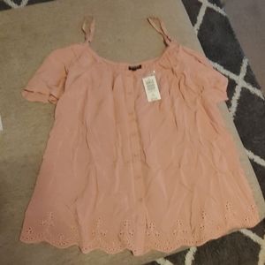 Torrid Blush Cold Shoulder Blouse